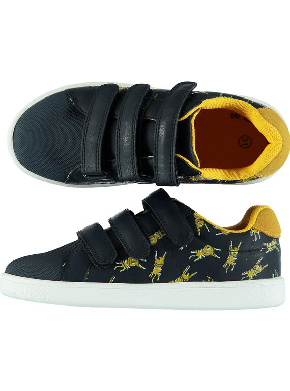 Sapatilhas azul-marinho estampado leão criança menino GGBASLION / 19WK36I5D3F070