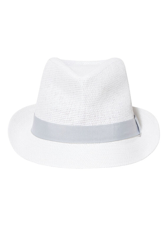 Chapéu menino branco com fita cinzento JYOPOECHA / 20SI02G1CHA000