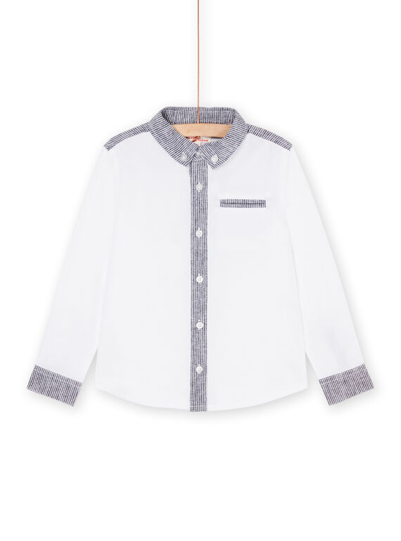 Camisa branco em linho e gravata amovível ROBLECHEM2 / 23S90232CHM000