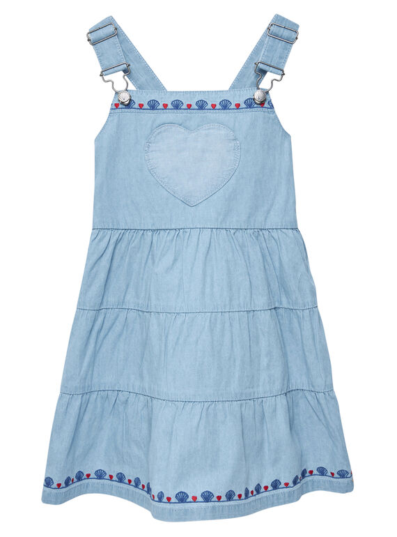 Vestido jardineiras em ganga leve JACEAROB3 / 20S901N1ROB721