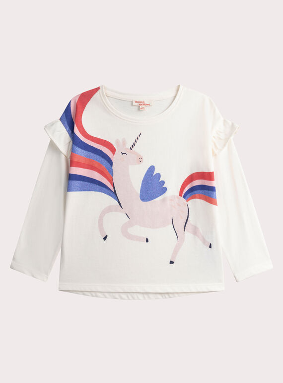 T-shirt cru com folhos nas mangas WAKATEE1 / 25S90131TML001