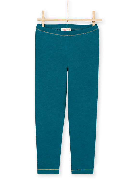 Leggings turquesas detalhes dourados menina MYAJOLEG4 / 21WI0114CAL714