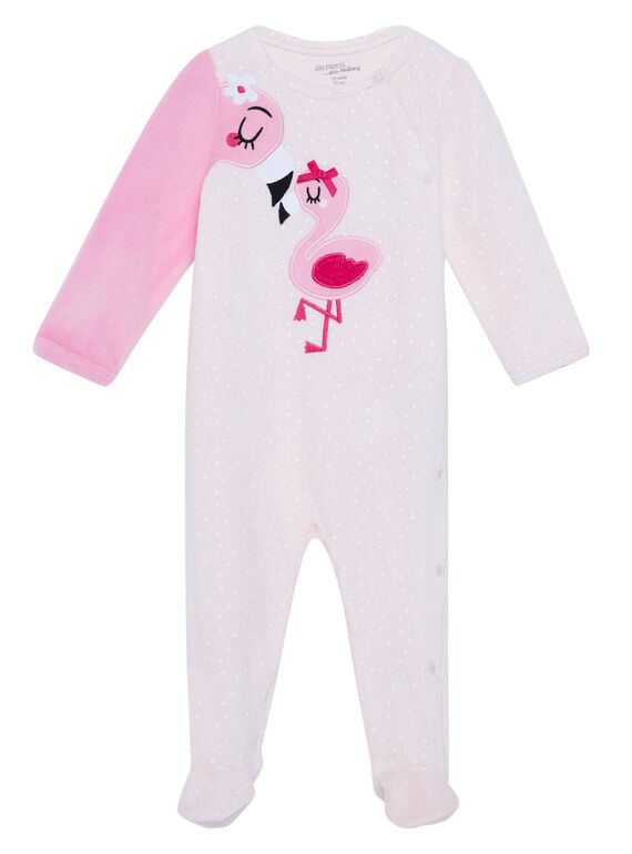 Babygro bebé menina de veludo rosa JEFIGREFLAM / 20SH13C2GRED310