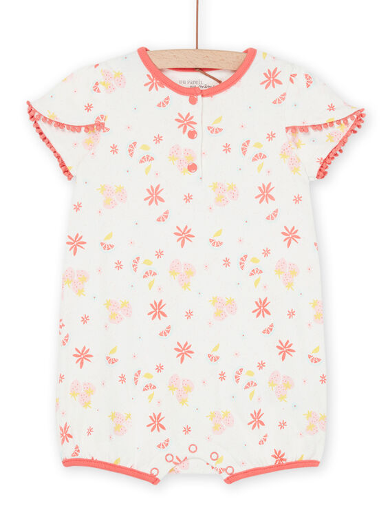 Babygro cru com estampado de flores REFIGREFRU / 23SH13H5GRE001