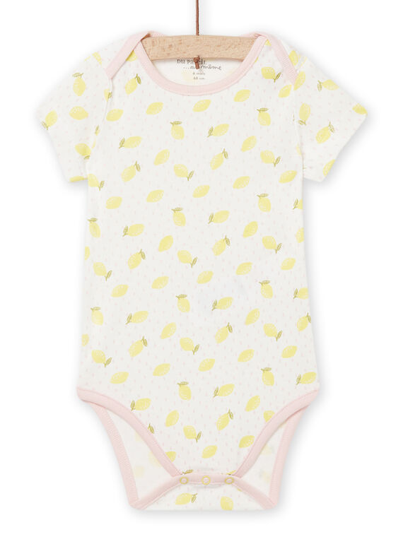 Body cru às bolinhas e estampado limão bebé menina NEFIBODCIT / 22SH13I8BDL001