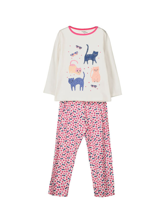 Pijama de algodão menina FEFAPYJMIA / 19SH1143PYJ001