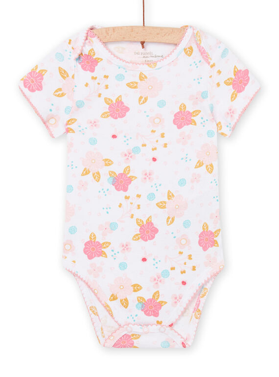 Body de mangas curtas com estampado florido PEFIBODFLO / 22WH1346BDL001