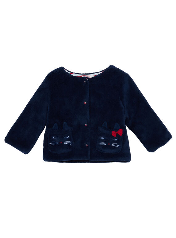 Cardigan em pelo sintético bebé menina JIGRACAR1 / 20SG09E2CAR070