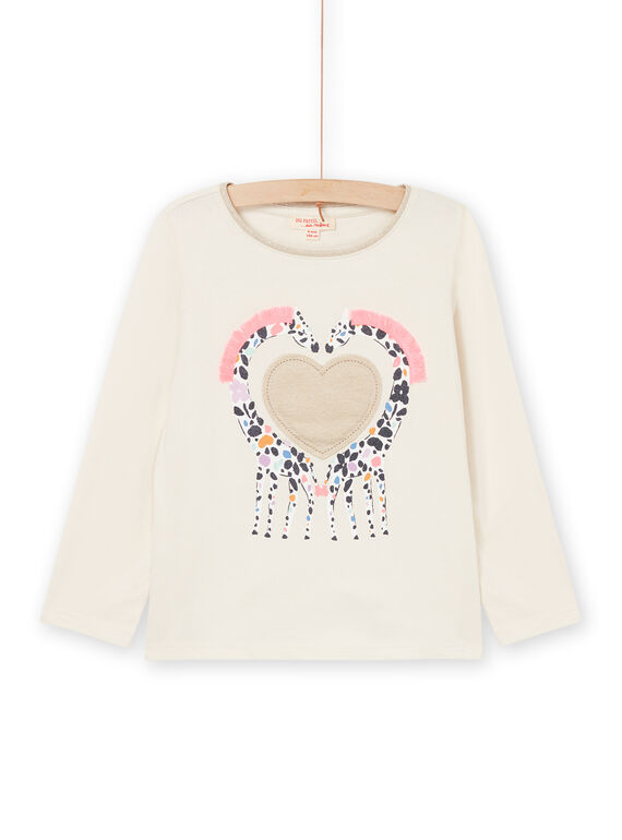 T-shirt com estampado de coração e girafas PARETEE1 / 22W901T1TML003
