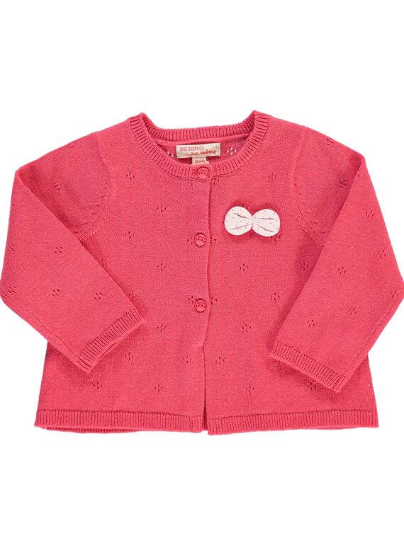 Girls' knitted cardigan CIJOGIL2 / 18SG09R2CARD312