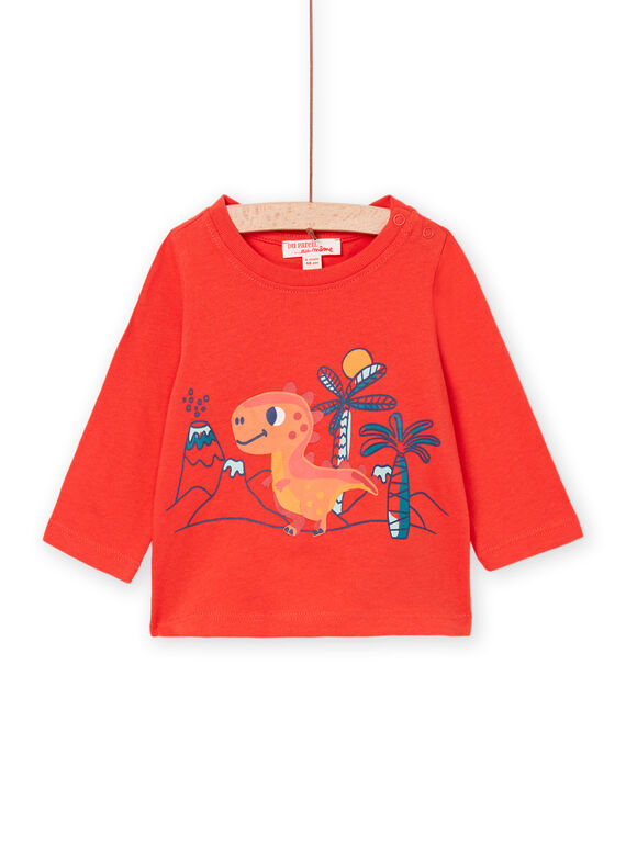 T-shirt de mangas compridas vermelho PUPRITEE3 / 22WG10P1TMLE405