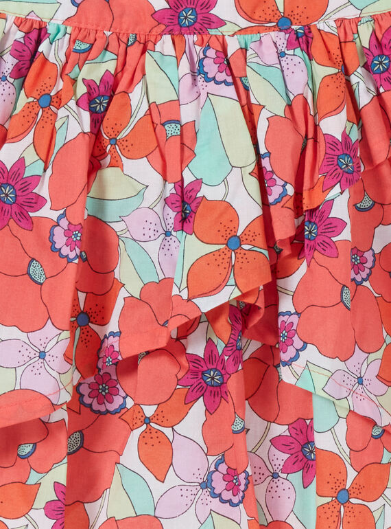 Saia verde e laranja estampado florido LAVIJUP1 / 21S901U2JUP000