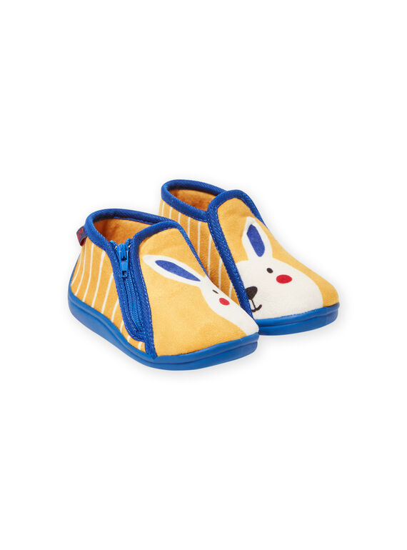 Pantufas amarelo com padrão de coelho bebé menino MUPANTLAPIN / 21XK3831D0A010