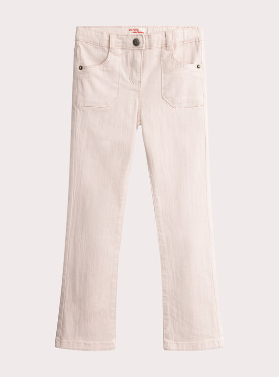 Jeans de ganga rosa com corte flare para raparigas  VAJOPANT1 / 24W901J2PAND329