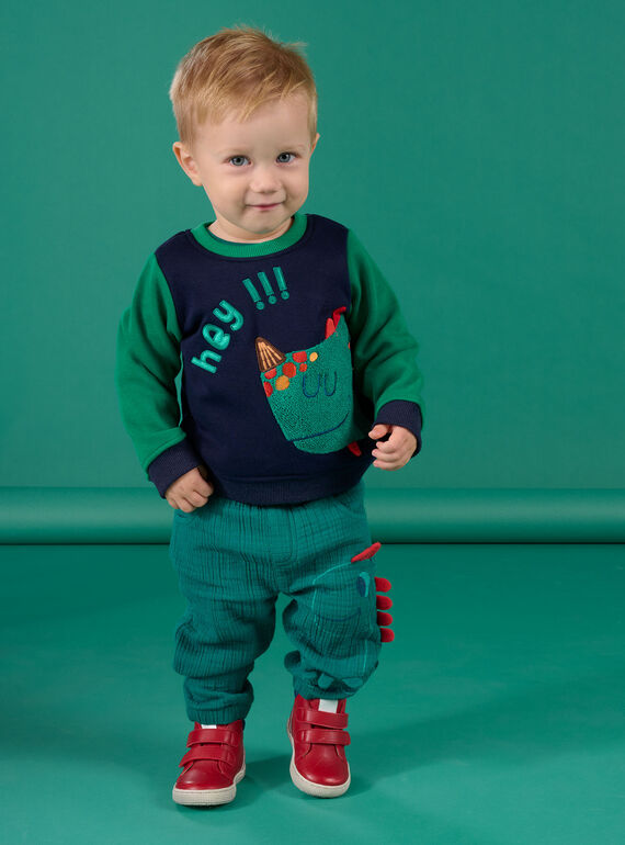 Sweat azul com estampado de dinossauro multi técnica PUPRISWE / 22WG10P1SWEC203