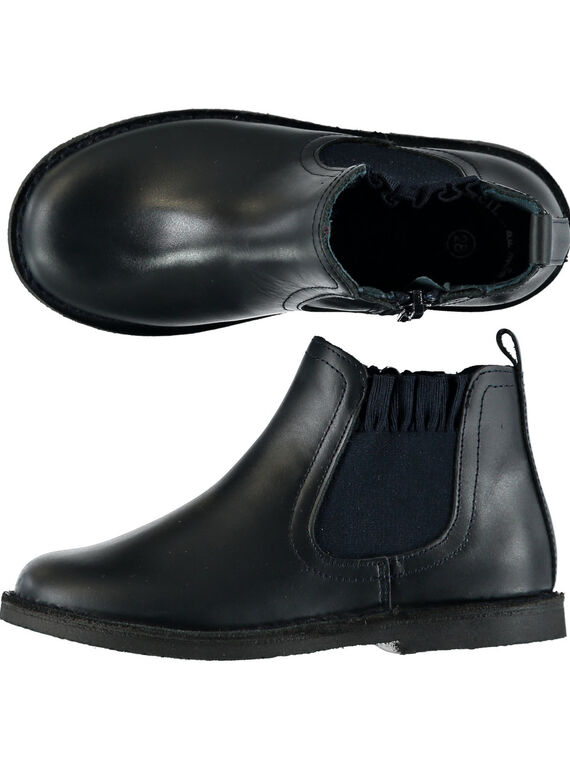 Boots chelsea couro azul-marinho criança menina GFBOOTCHE / 19WK35IAD0D070