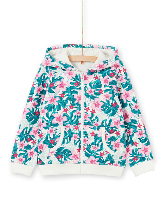 Parte de cima de fato de treino com capuz, estampado flores havaianas LAJOHOJOG2 / 21S90142D33001