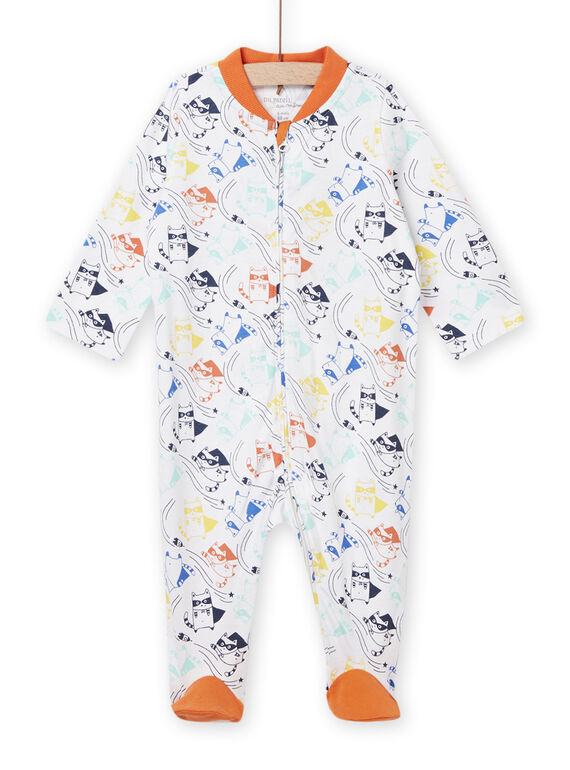 Babygro branco com estampado guaxinim bebé menino NEGAGRELAV / 22SH14G6GRE000