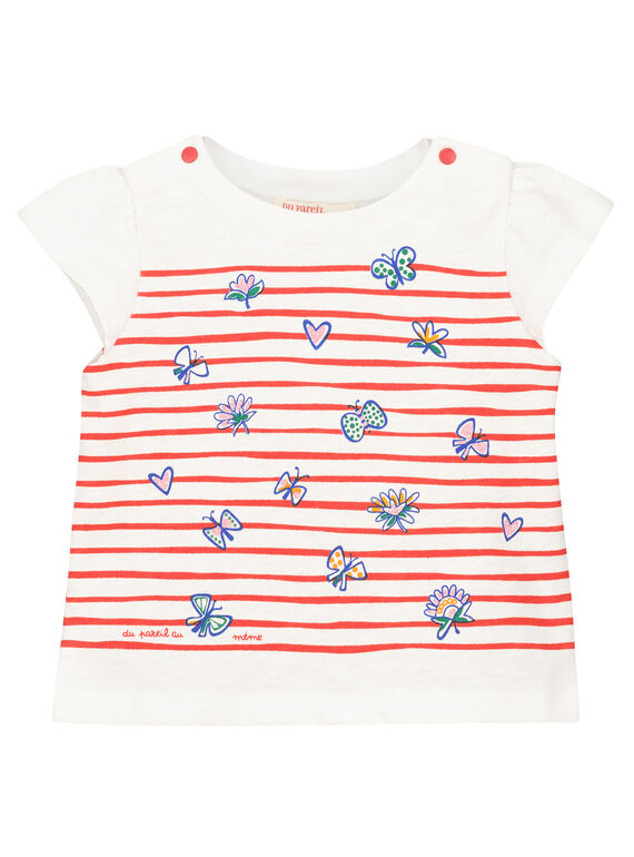 T-shirt mangas curtas estampado bebé menina FITOTI2 / 19SG09L2TMC000