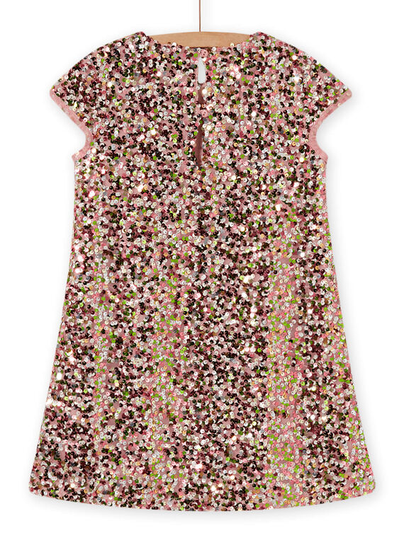 Vestido rosa com lantejoulas menina MANOROB2 / 21W901Q2ROB303