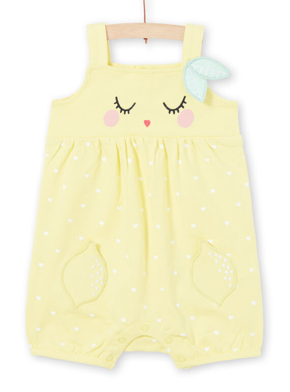 Babygro amarelo bebé menina LEFIGRECIT / 21SH13C5GRE116