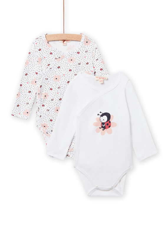 Pack de 2 bodies com estampado de joaninhas e flores recém-nascido menina NOU1BOD3 / 22SF0341BDN000
