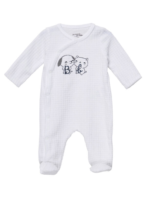 Babygro veludo abertura à frente nascimento unissexo JOU1GRE4 / 20SF05J1GRE000