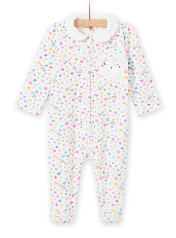 Babygro com estampado fantasia e gola Peter Pan bebé menina MEFIGRENUI / 21WH1395GRE001