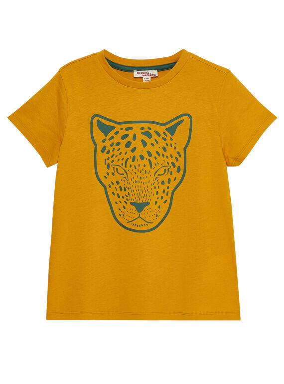 T-shirt menino mangas curtas amarelo pantera JODUTI3 / 20S902O4TMC109