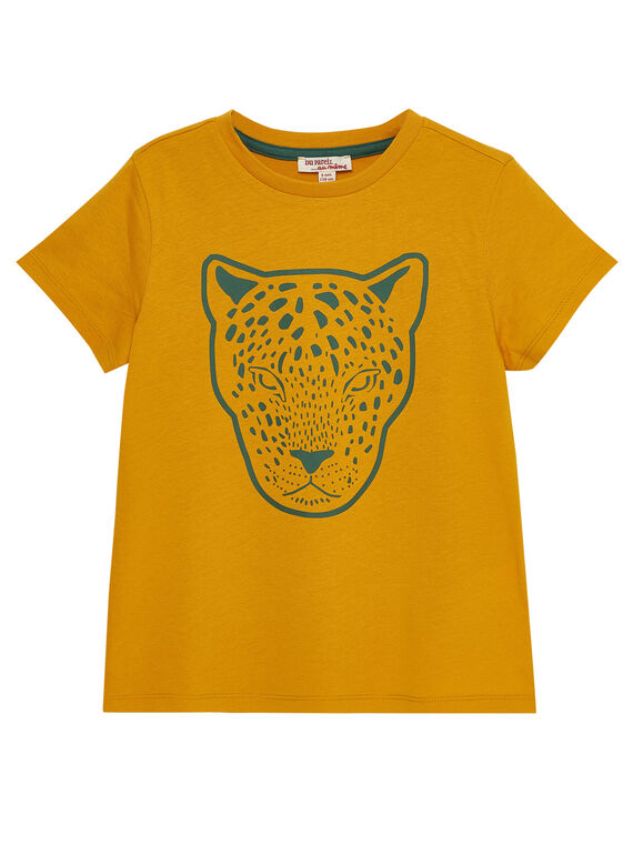 T-shirt menino mangas curtas amarelo pantera JODUTI3 / 20S902O4TMC109