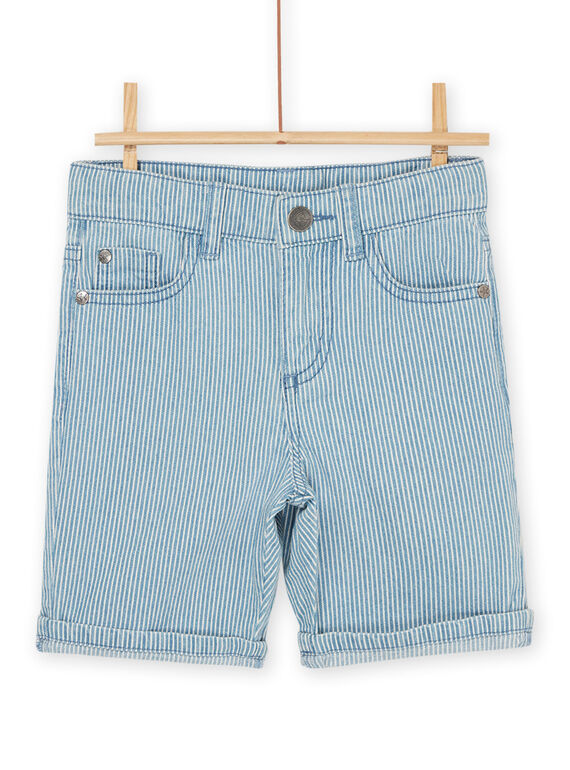 Bermudas de ganga clara com estampado às riscas ROEXOBER1 / 23S902V3BERP272