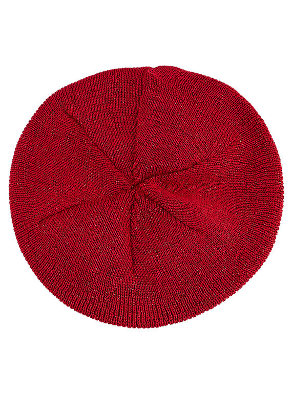 Boina bebé menina vermelho com lurex JYIVIBON / 20SI09D1BON330