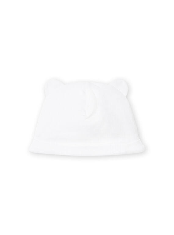 Gorro branco com aplicações de orelhas recém-nascido unissexo NOU1BON1 / 22SF4241BNA000