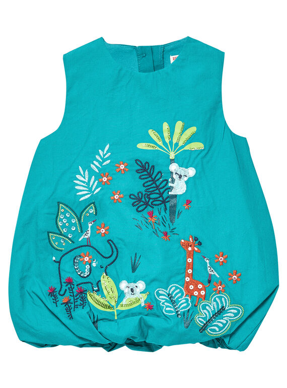 Vestido bola turquesa bebé menina JICLOROB2 / 20SG0911ROBC235