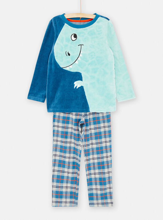 Conjunto pijama azul e cinzento SEGOPYJDEV / 23WH1258PYJC226