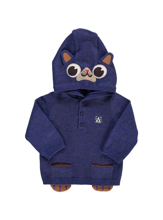 Baby boys' hooded sweater DUCHOPUL / 18WG10F1PUL099