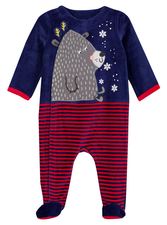 Babygro de Natal em veludo menino GEGAGRENOEL / 19WH14T1GRE070