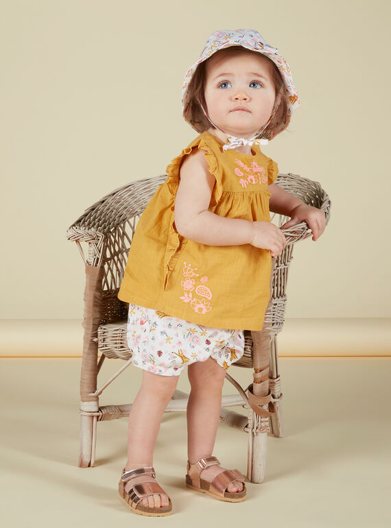 Blusa amarelo mostarda bebé menina JIDUCHEM / 20SG09O1CHEB107