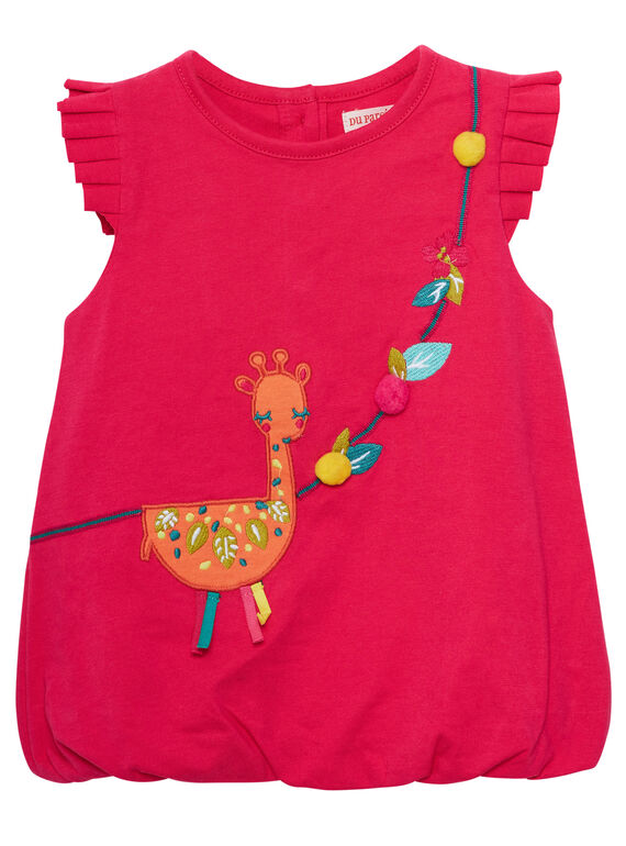 Vestido bola em jersey bebé menina JIBOROB3 / 20SG09H3ROB302