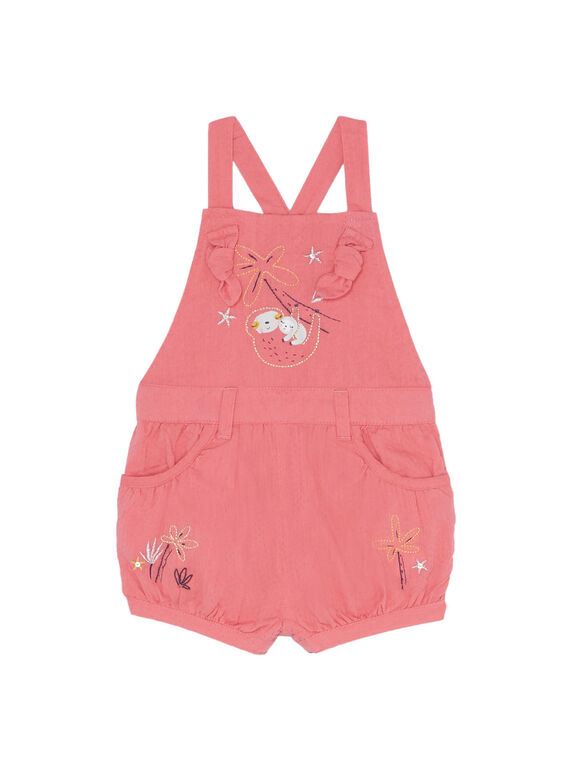 Jardineiras curtas rosa bebé menina JIDUSAC / 20SG09O1SACD324
