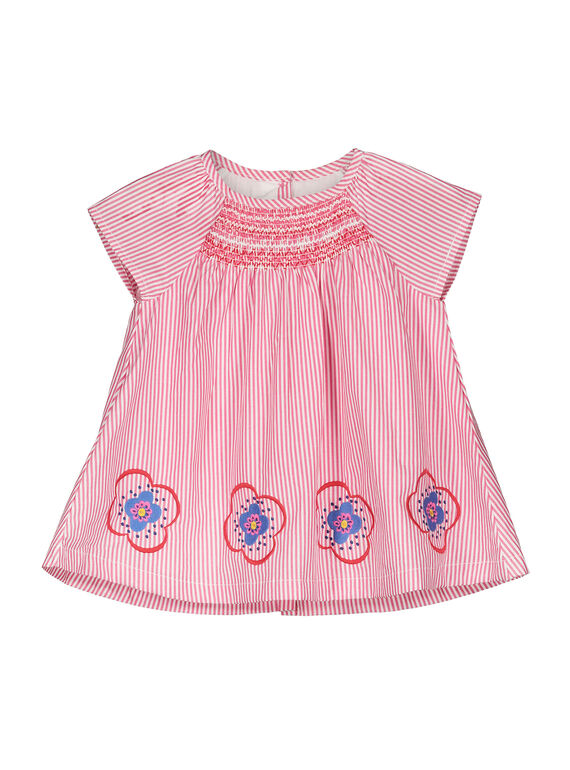 Vestido às riscas bebé menina FICOROB1 / 19SG0981ROB030