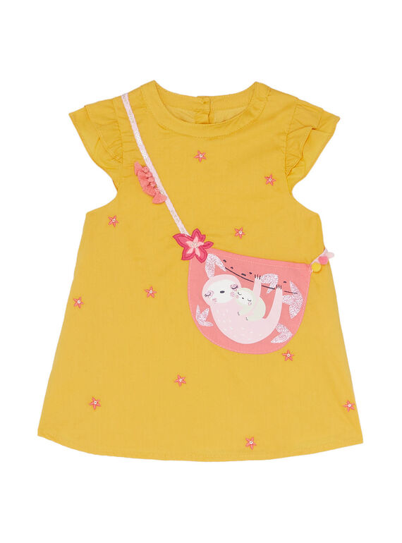 Vestido mostarda bebé menina JIDUROB3 / 20SG09O1ROBB107