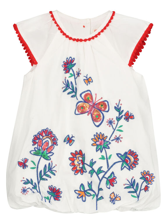 Vestido largo bordado bebé menina FITOROB2 / 19SG09L2ROB000