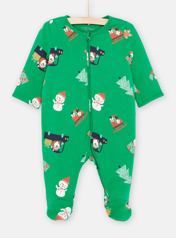 Babygro de Natal verde para bebé menino SEGAGRENOEL / 23WH14T1GREG611