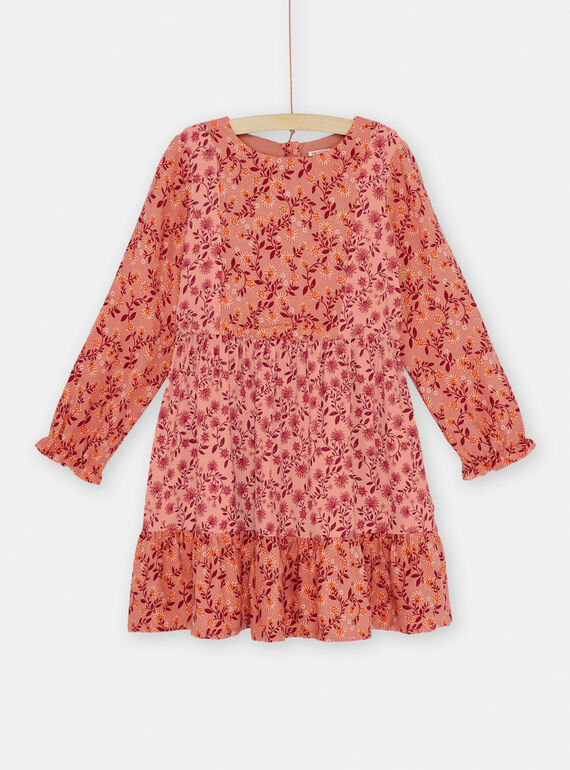 Vestido terracota com estampado florido SACOUROB3 / 23W901L2ROBE415
