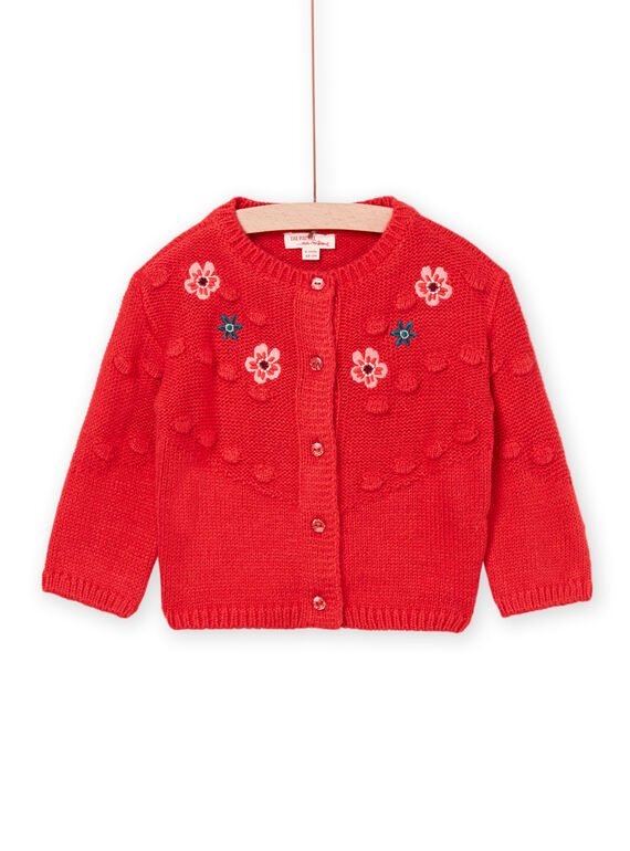 Cardigã vermelho com estampado jacquard PIPRICAR / 22WG09P1CAR502