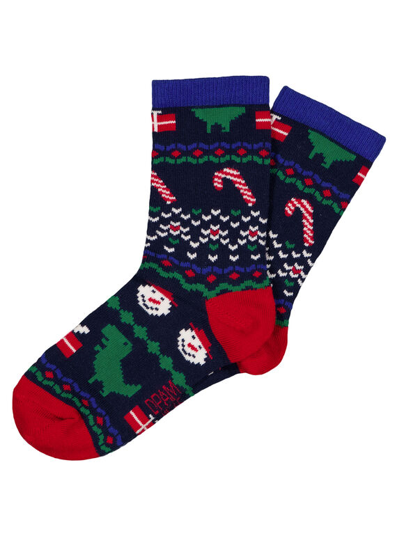 Meias com padrão dinossauro de Natal. GYONOCHO / 19WI02V1SOQ705