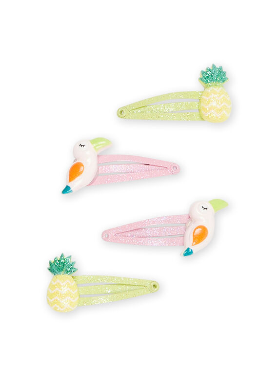 Pack de 4 ganchos rosa e verde RYAJOCLIC2 / 23SI01B8BRTK008
