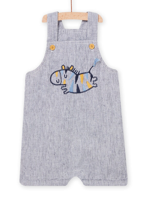 Jardineiras curtas branco e azul bebé menino NUSOSAC / 22SG10Q1SAC000