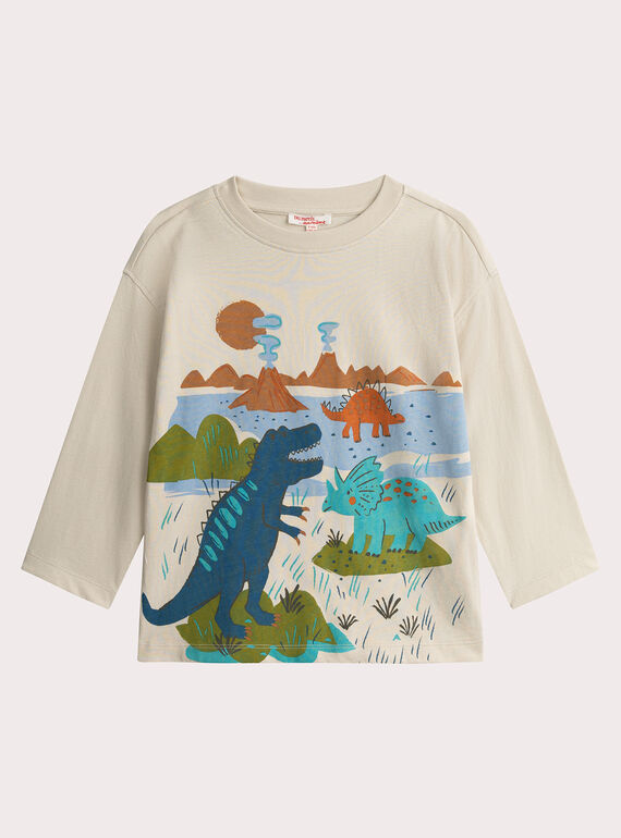T-shirtAnimação de dinossauro branco para menino  VOKLITEE2 / 24W90241TML632
